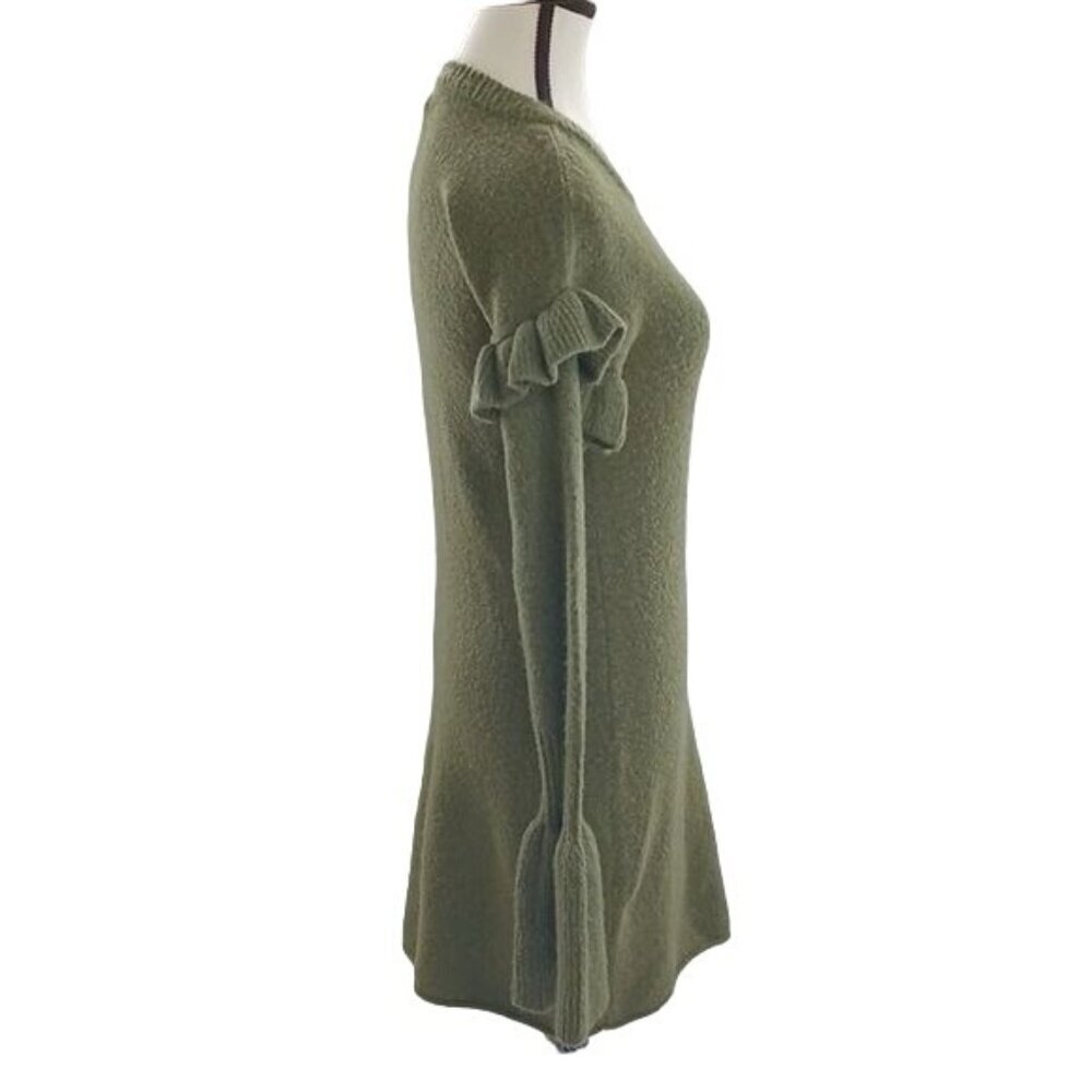 Romeo & Juliet Couture Sweater Dress Fuzzy Bodycon Ruffle Long Sleeve Size M - Picture 4 of 7